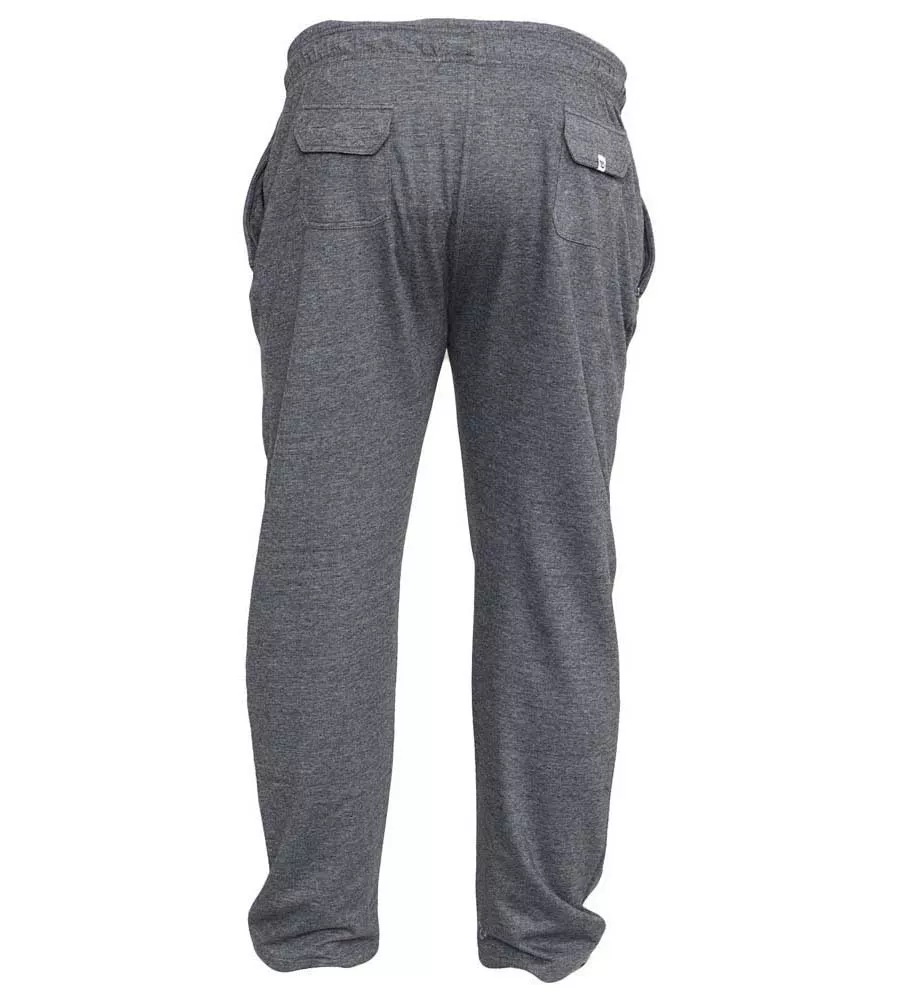 Big and Tall Men's Grey Lightweight Fleece Jogging Bottom With Open Hem (Rory Grey)