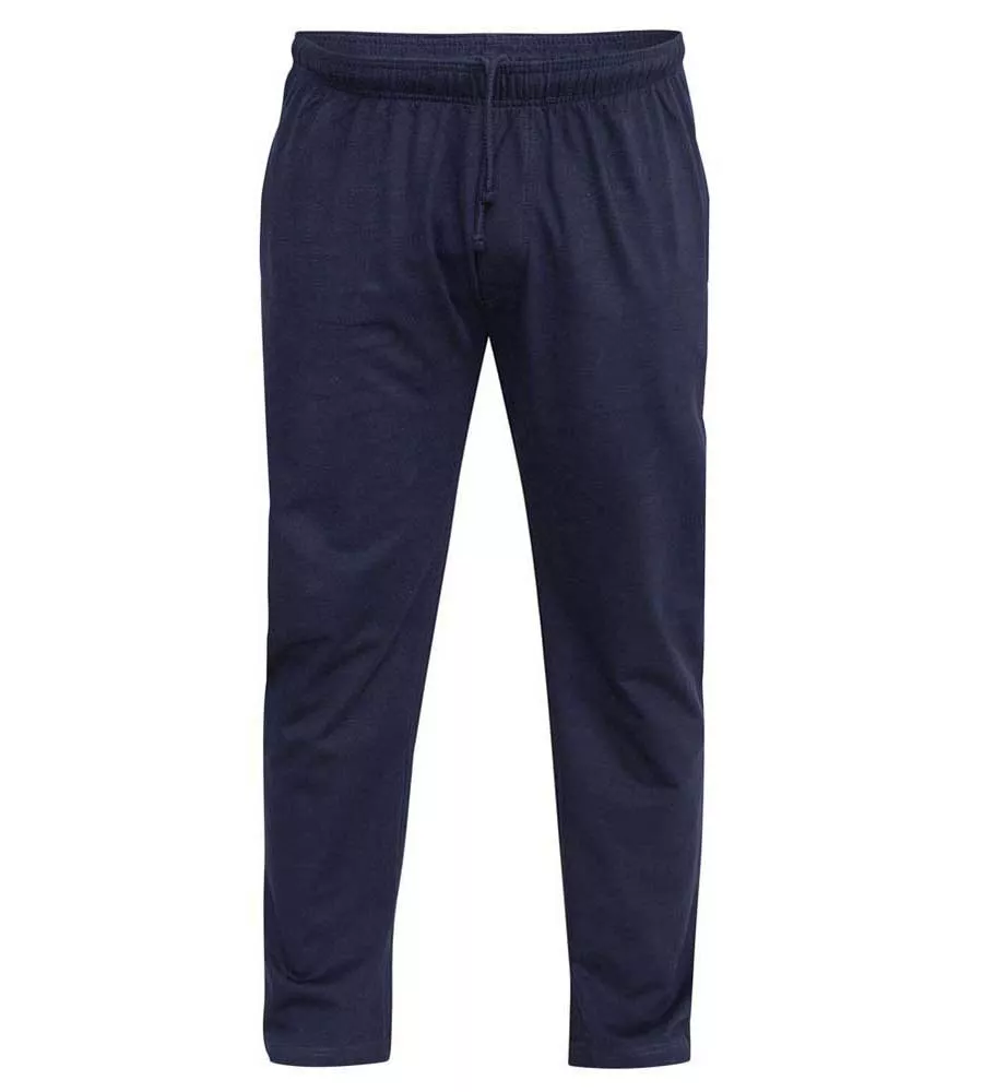 Big and Tall Men's Navy Lightweight Fleece Jogging Bottom With Open Hem (Rory Navy)