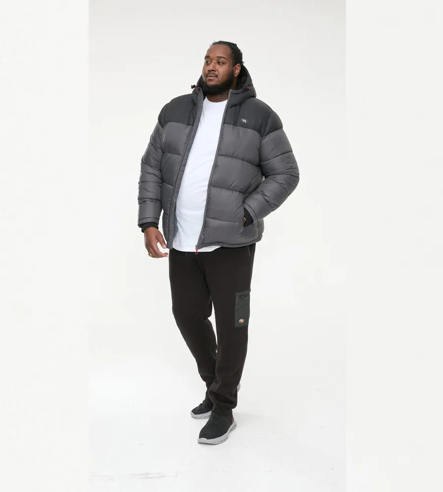 D555 Big Mens Quilted Puffer Jacket Sherpa Lining Worrall