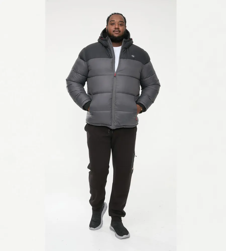 Big Mens Quilted Puffer Jacket with Full Sherpa Lining by D555 WORRALL