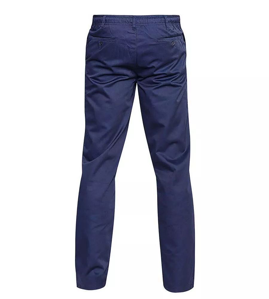 D555 Mens Navy Rugby Trousers Pants Full Elasticated Waist BASILIO NAVY