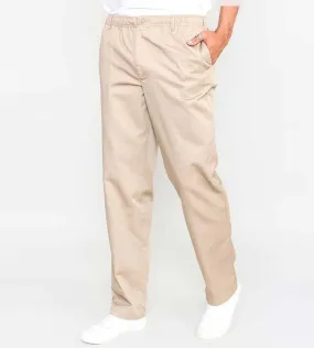 D555 Mens Stone Rugby Trousers Pants Elasticated Waist (BASILIO STONE)