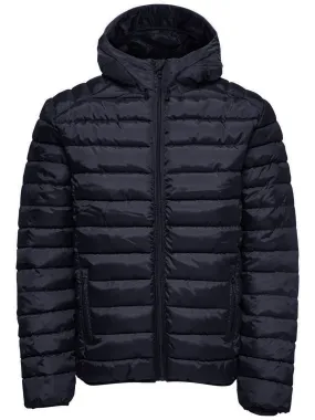 Dark Navy Only & Sons Liner Puffer Quilt Jacket