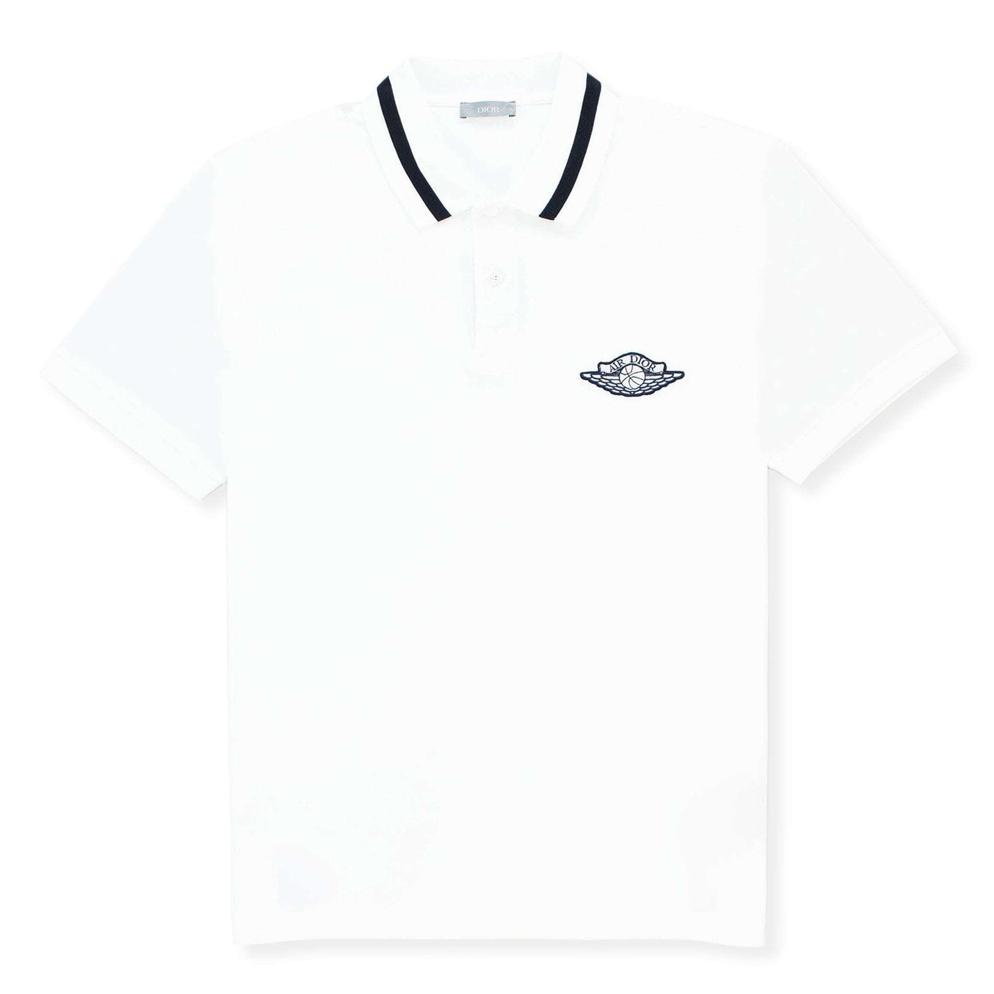 Dior Jordan Logo Polo Shirt White