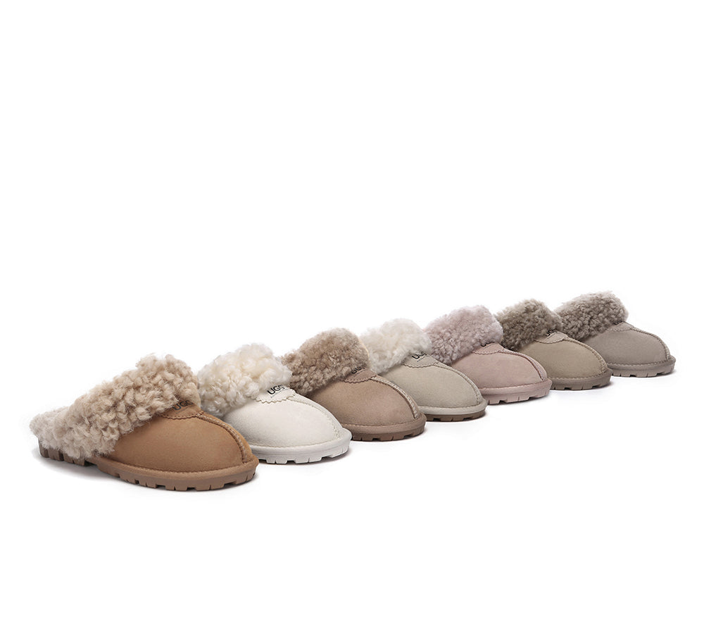 Double Faced Sheepskin Ugg Slipper - UGG Australian Shepherd Waffle Curly