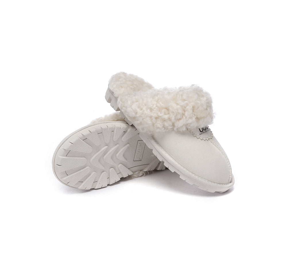 Double Faced Sheepskin Ugg Slipper - UGG Australian Shepherd Waffle Curly