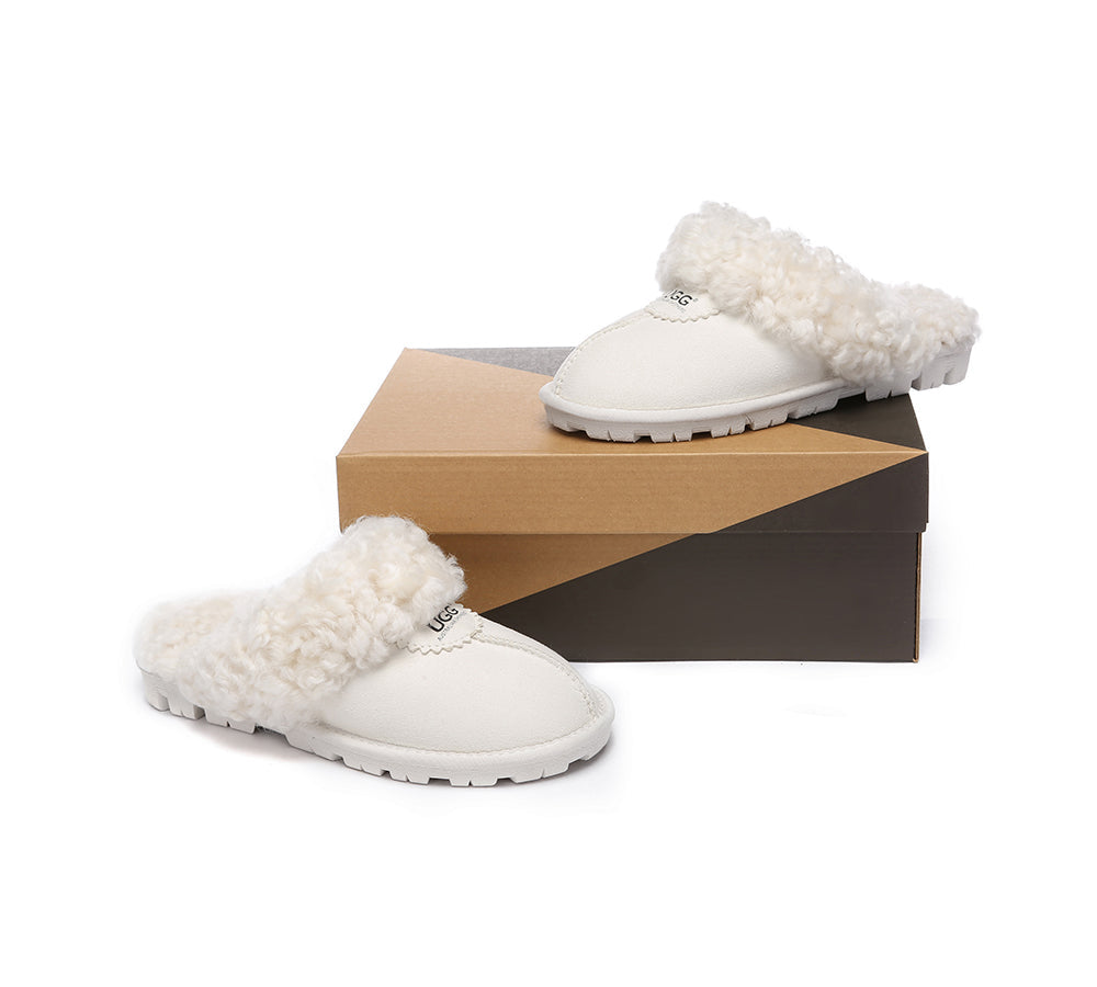 Double Faced Sheepskin Ugg Slipper - UGG Australian Shepherd Waffle Curly