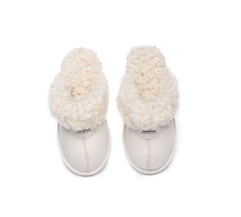 Double Faced Sheepskin Ugg Slipper - UGG Australian Shepherd Waffle Curly