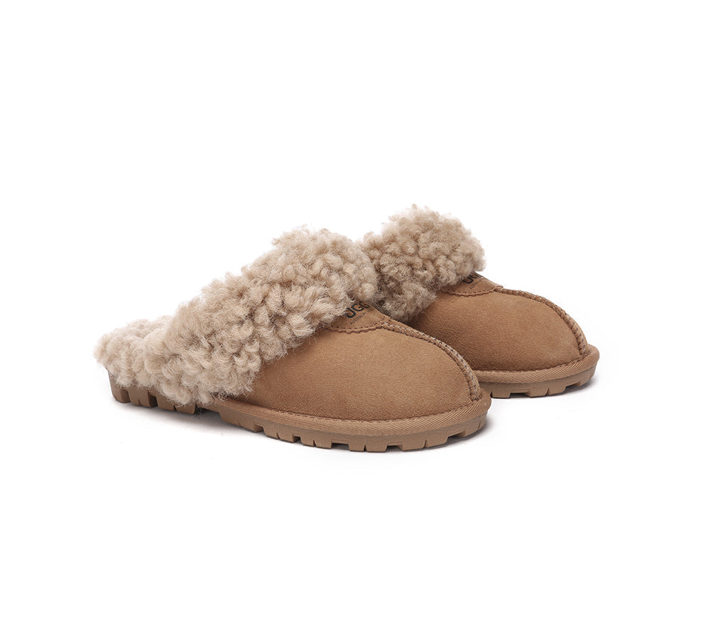 Double Faced Sheepskin Ugg Slipper - UGG Australian Shepherd Waffle Curly