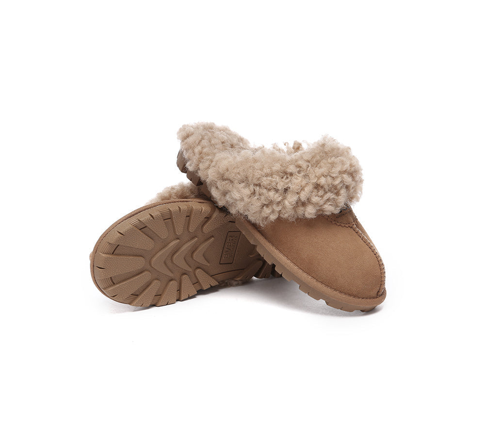 Double Faced Sheepskin Ugg Slipper - UGG Australian Shepherd Waffle Curly