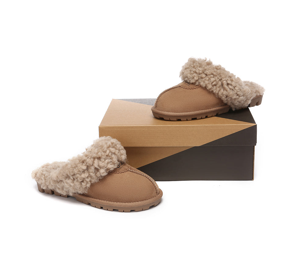 Double Faced Sheepskin Ugg Slipper - UGG Australian Shepherd Waffle Curly