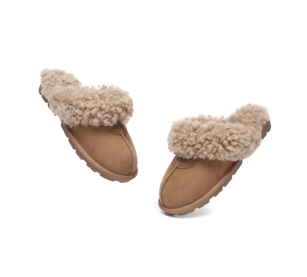 Double Faced Sheepskin Ugg Slipper - UGG Australian Shepherd Waffle Curly