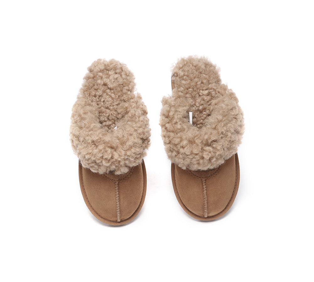 Double Faced Sheepskin Ugg Slipper - UGG Australian Shepherd Waffle Curly