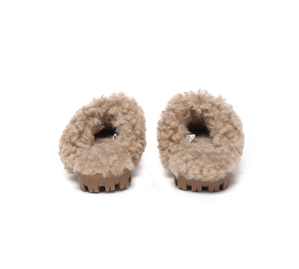 Double Faced Sheepskin Ugg Slipper - UGG Australian Shepherd Waffle Curly