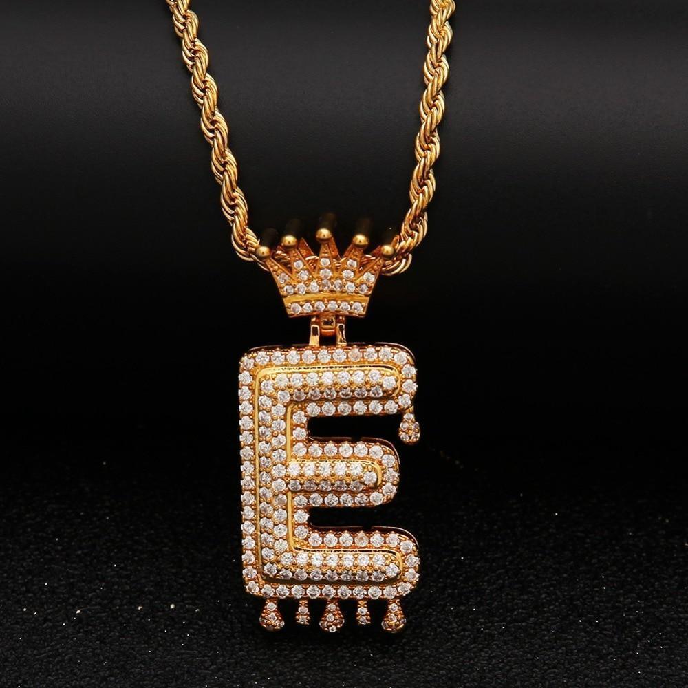 E Pendant Chain Necklace