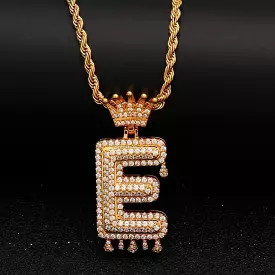 E Pendant Chain Necklace