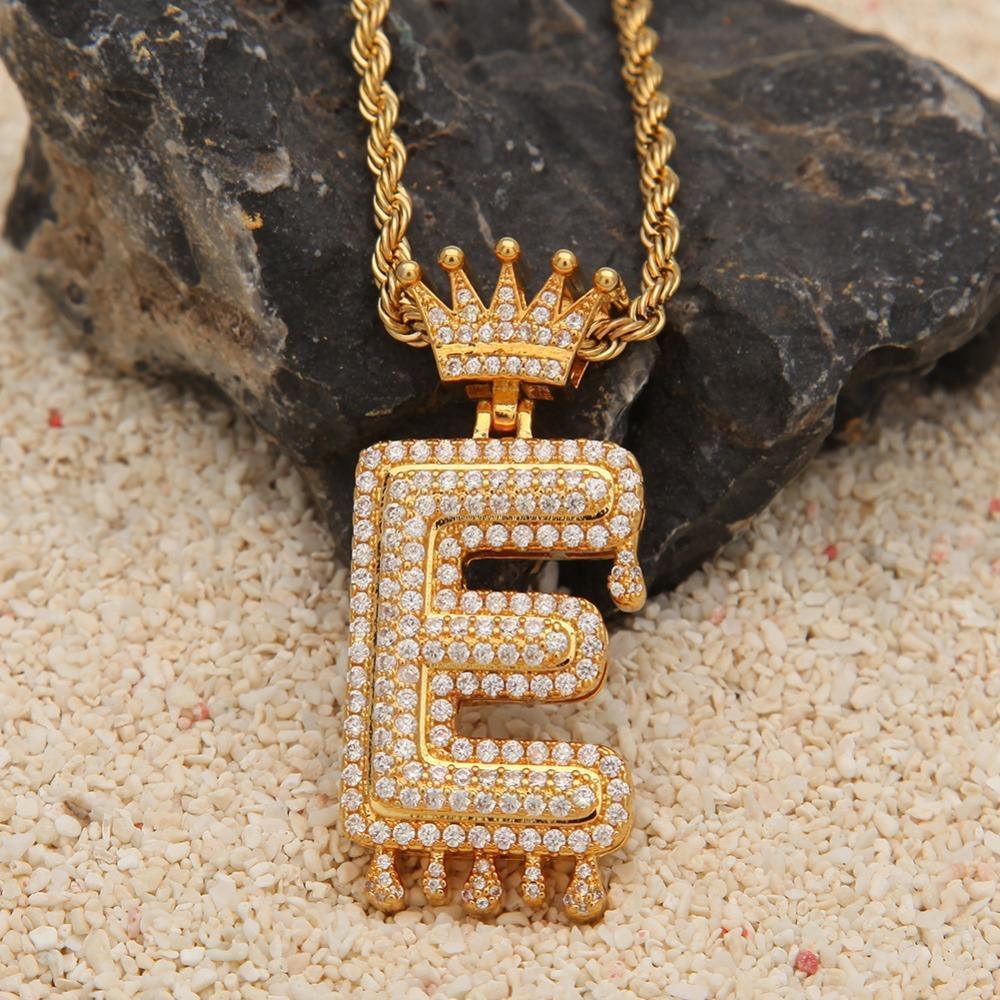 E Pendant Chain Necklace