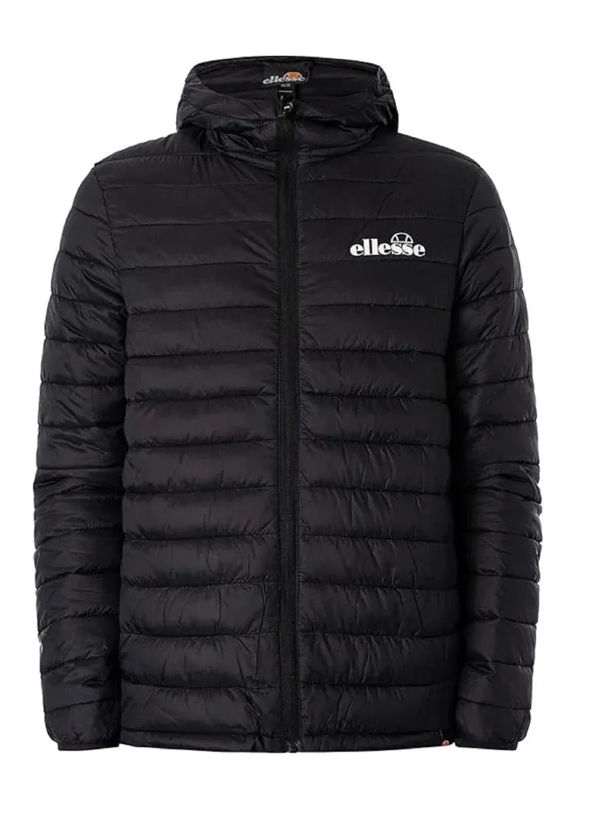 Ellesse Black Hooded Mazzini Padded Puffer Jacket