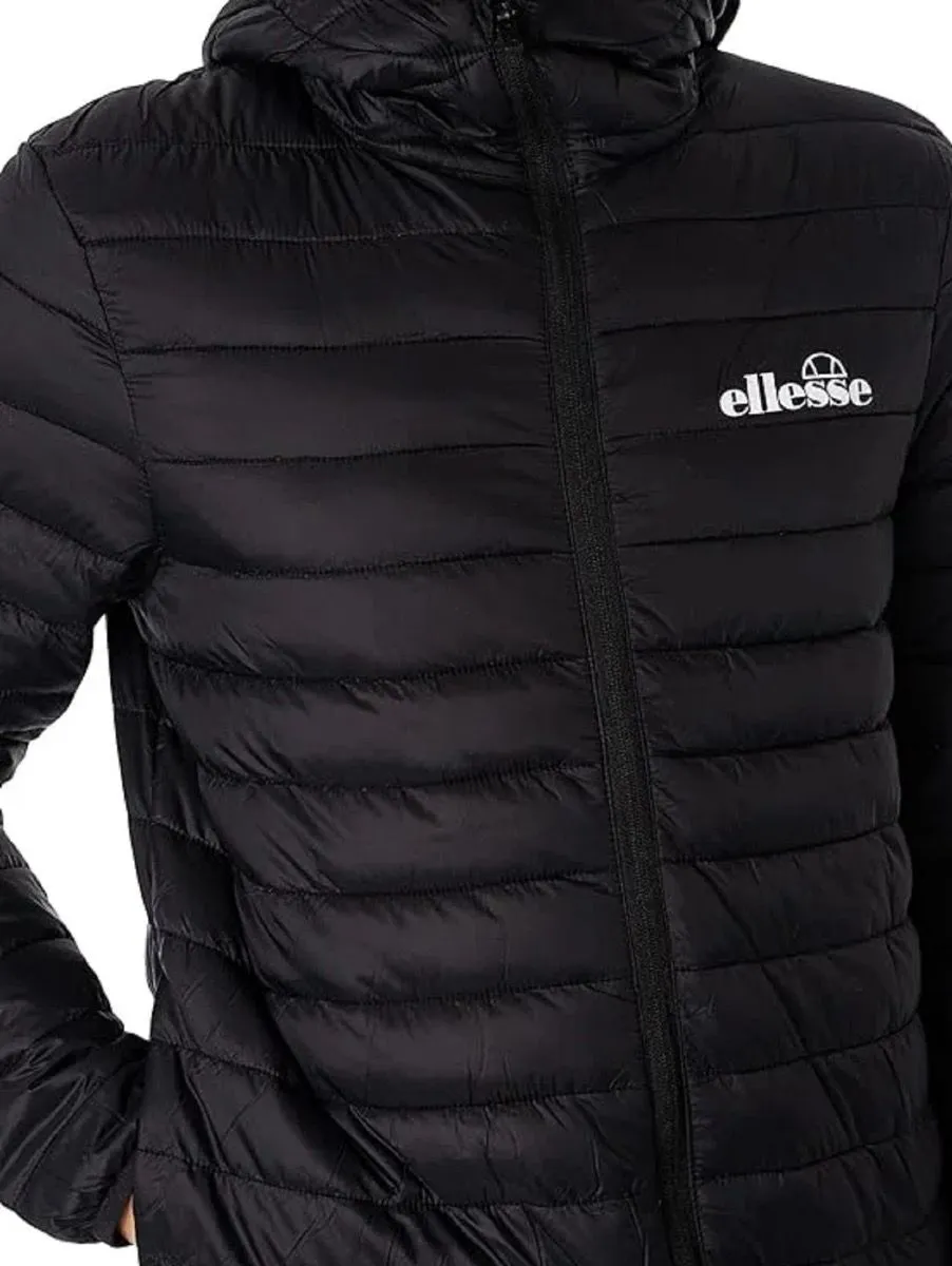 Ellesse Black Hooded Mazzini Padded Puffer Jacket