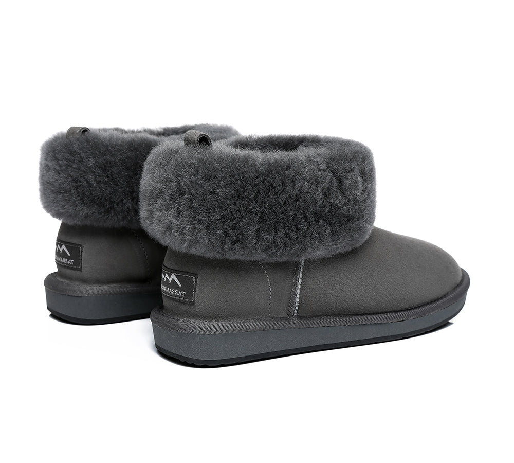 Emmy Women's Sheepskin Slippers with Fluffy Collar by TARRAMARRA