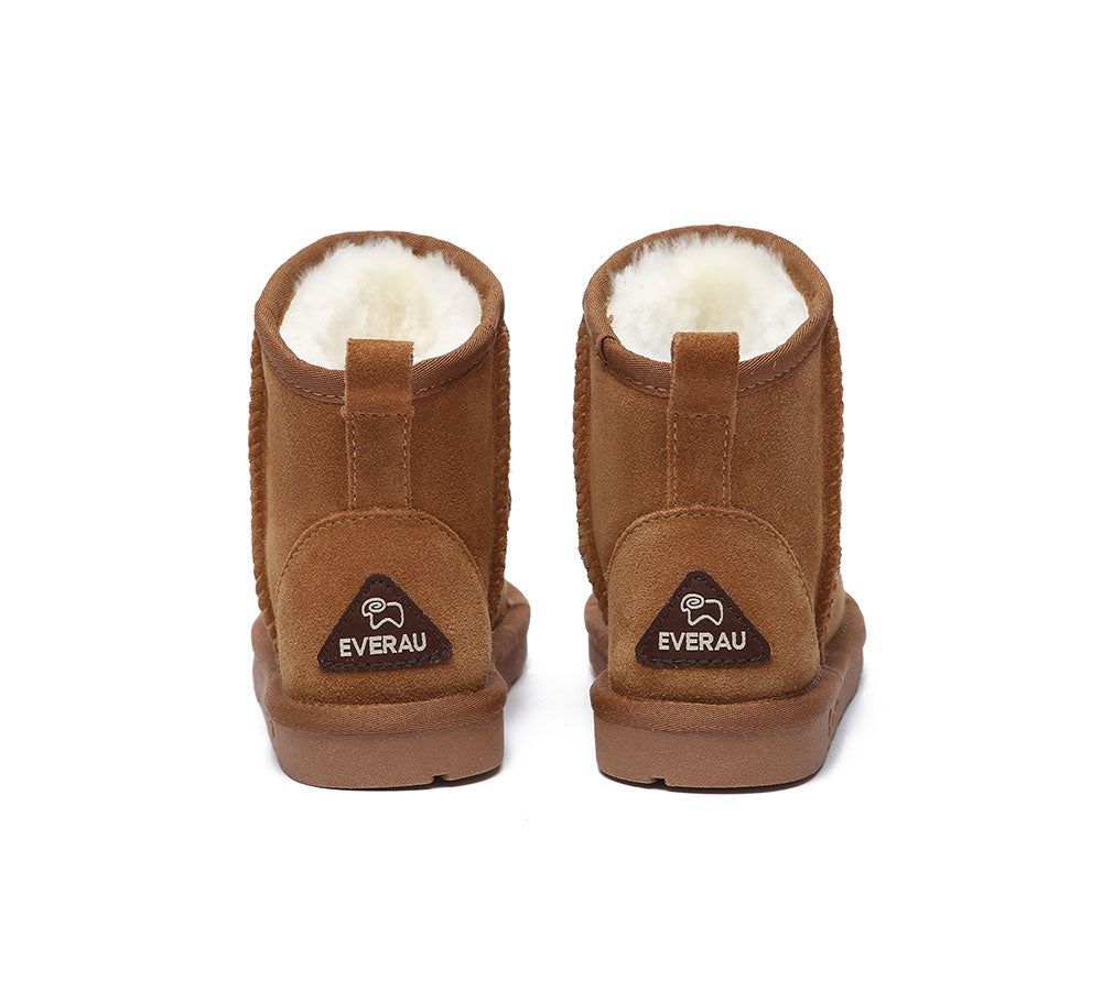 EVERAU Kids Sheepskin Boots Pony Kids Plus