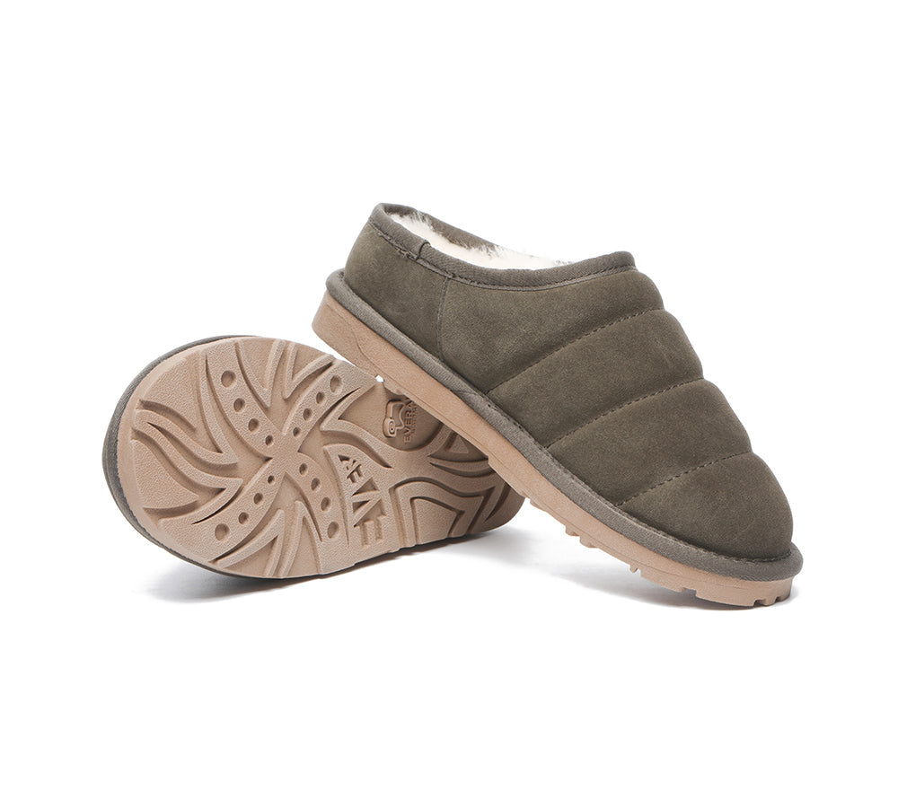 Everau Sheepskin Slippers - Ultra Puffer Style for Women