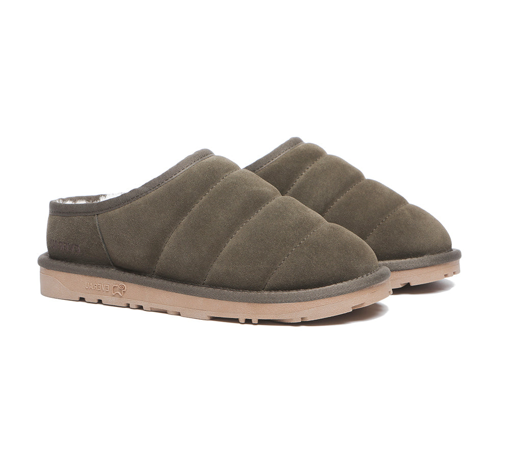 Everau Sheepskin Slippers - Ultra Puffer Style for Women