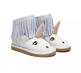 Everau Unicorn Kids Plus Sheepskin Boots