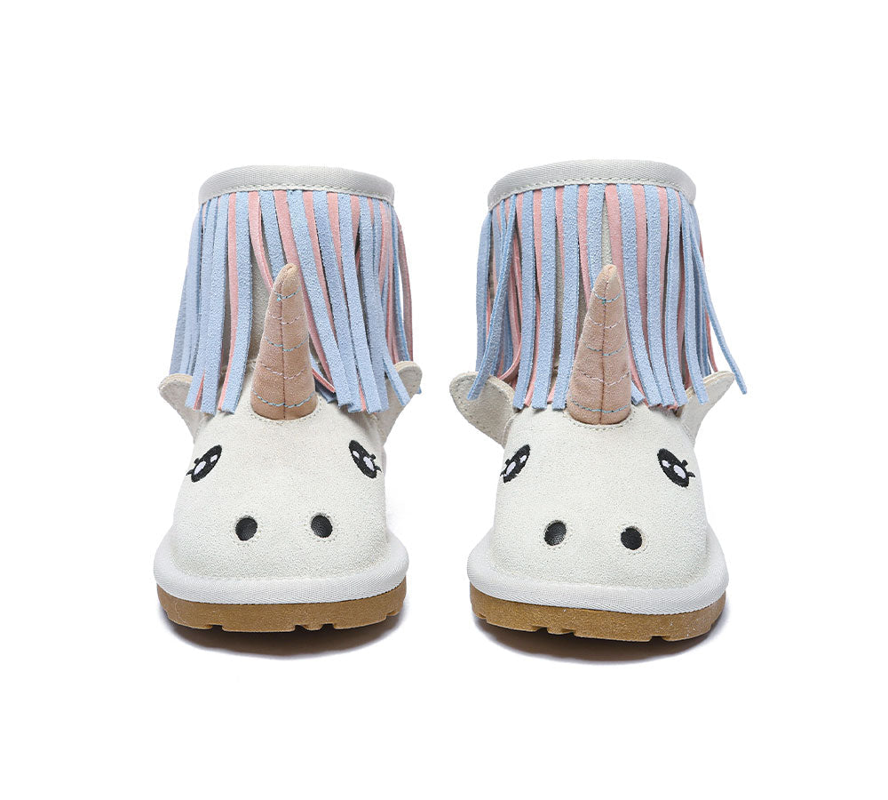 Everau Unicorn Kids Plus Sheepskin Boots