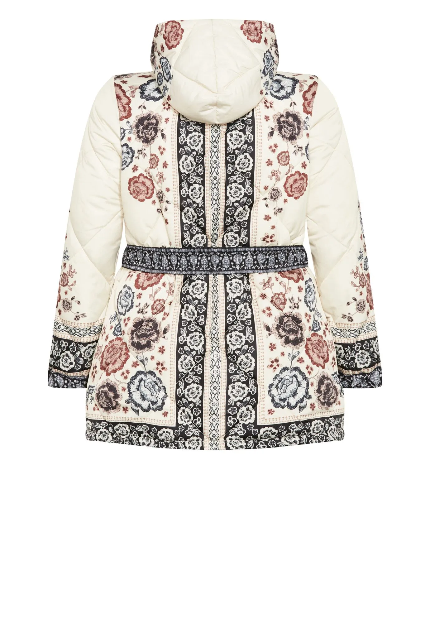 Flora Puffer Jacket - Floral Print Puffer Coat for Women