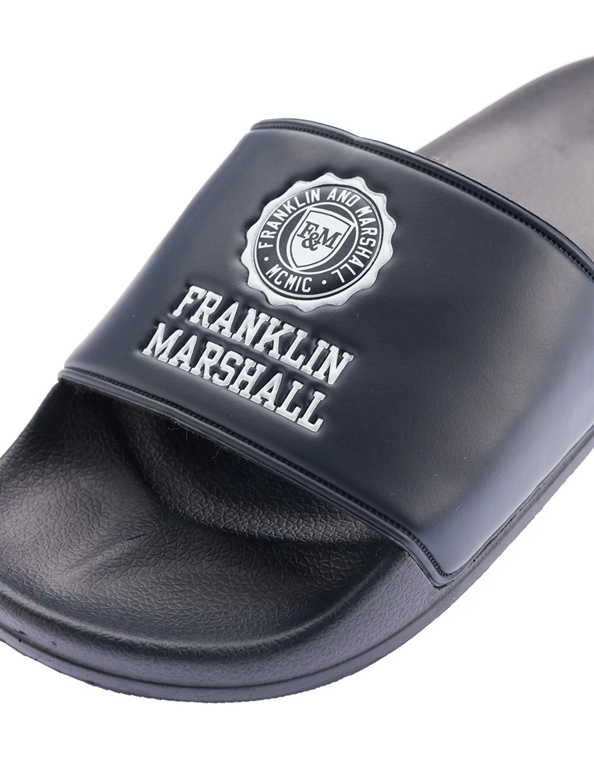 Franklin Marshall Footwear Navy Slip On Sliders