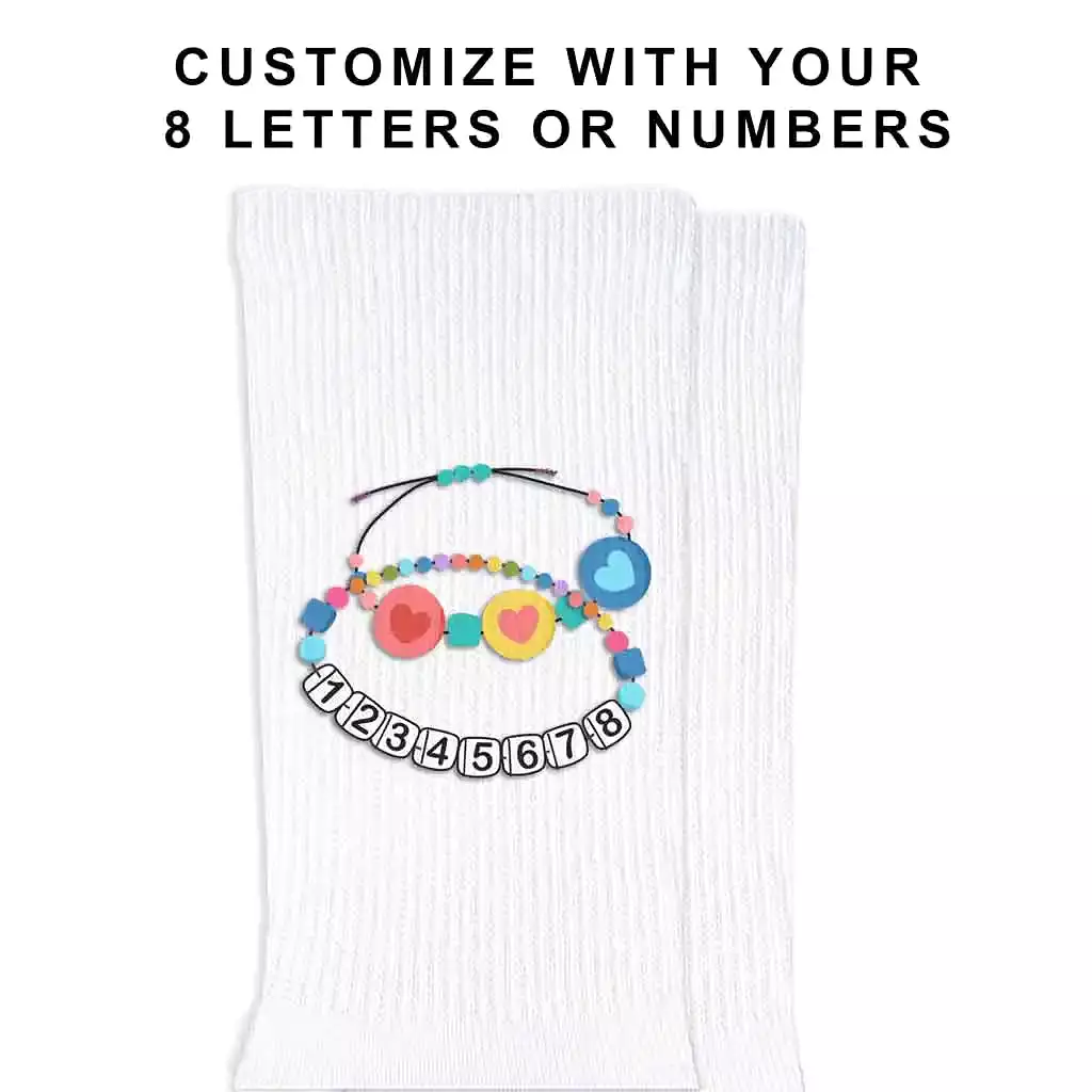 Friendship Bracelet Custom Text Designs Socks - Top Search Result