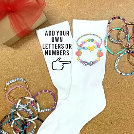 Friendship Bracelet Custom Text Designs Socks - Top Search Result