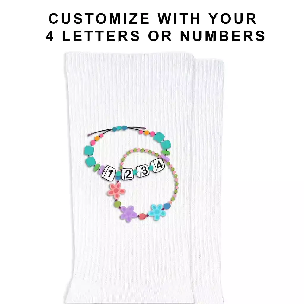 Friendship Bracelet Custom Text Designs Socks - Top Search Result