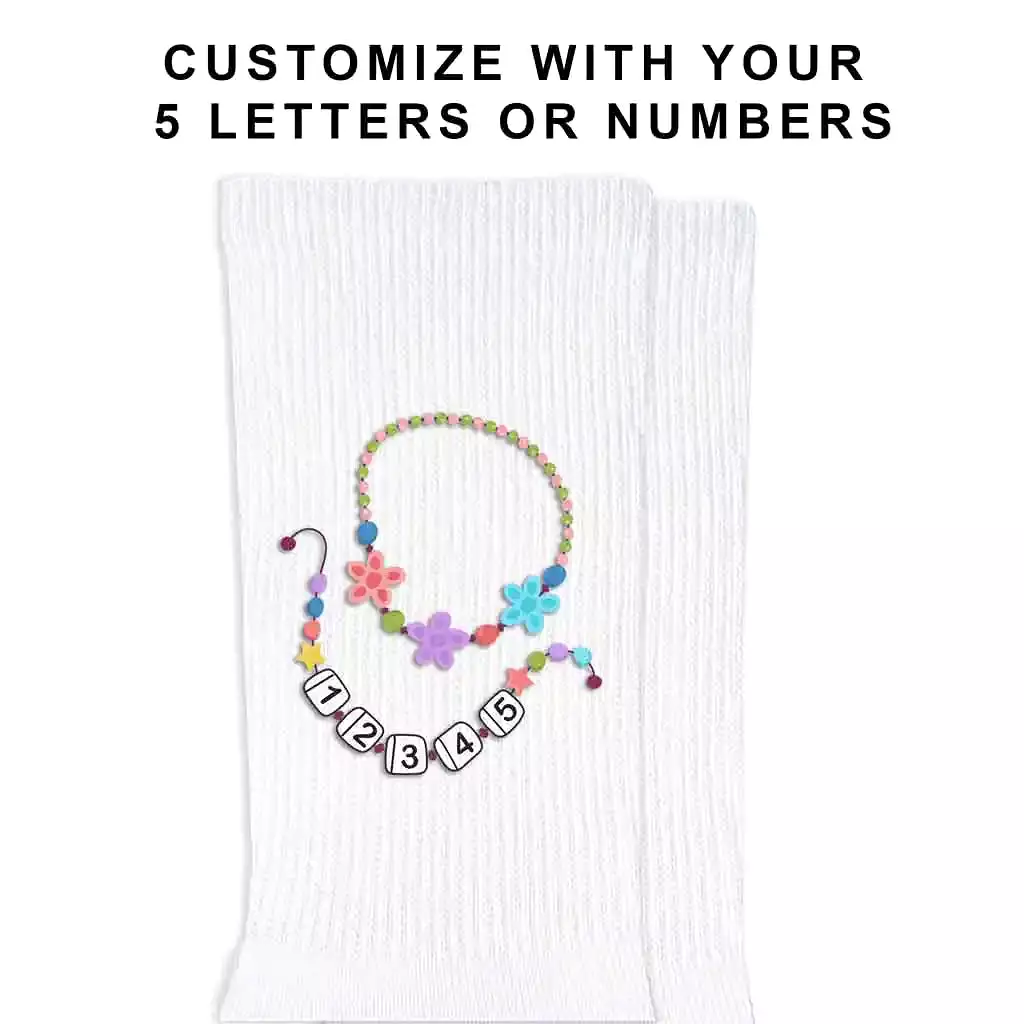 Friendship Bracelet Custom Text Designs Socks - Top Search Result