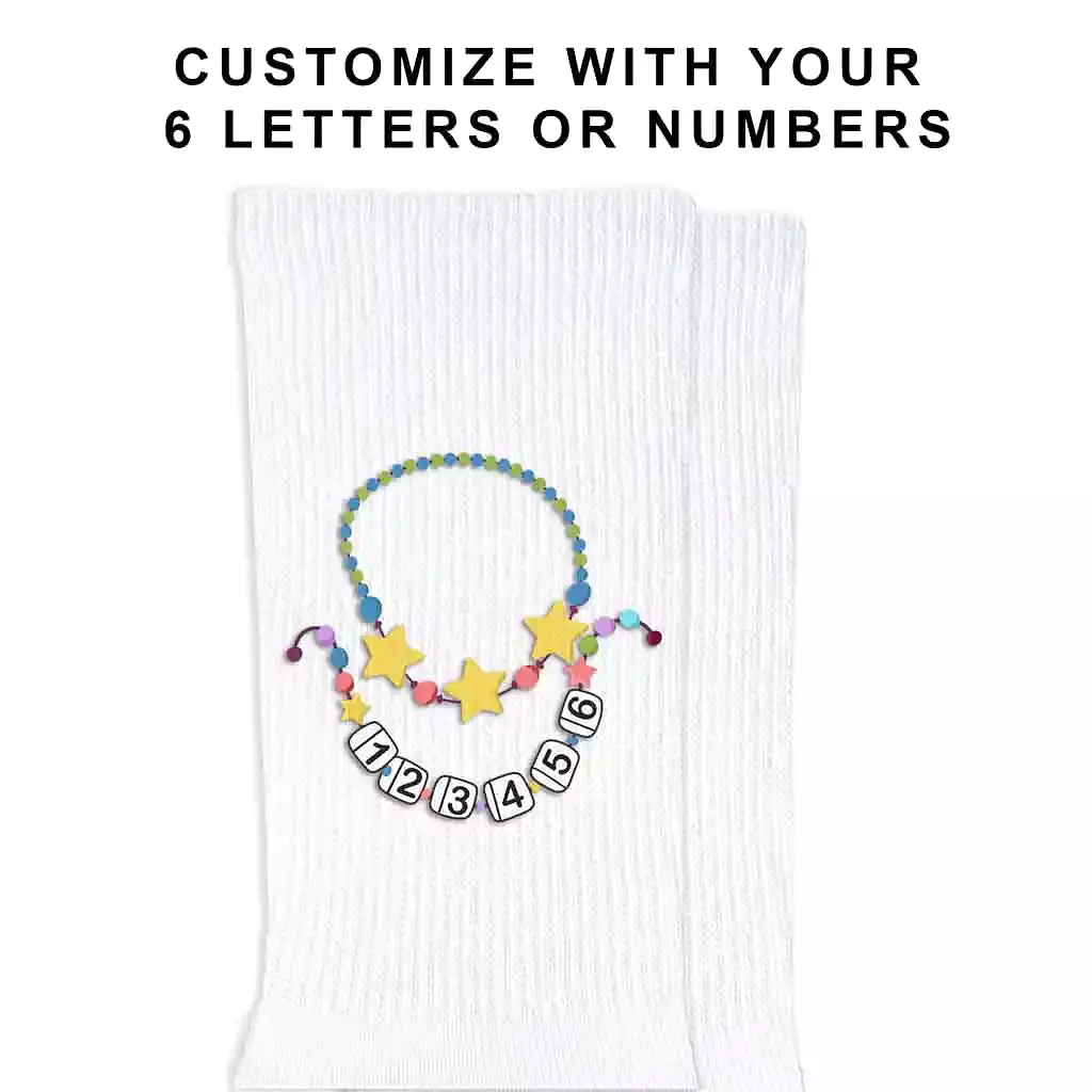 Friendship Bracelet Custom Text Designs Socks - Top Search Result