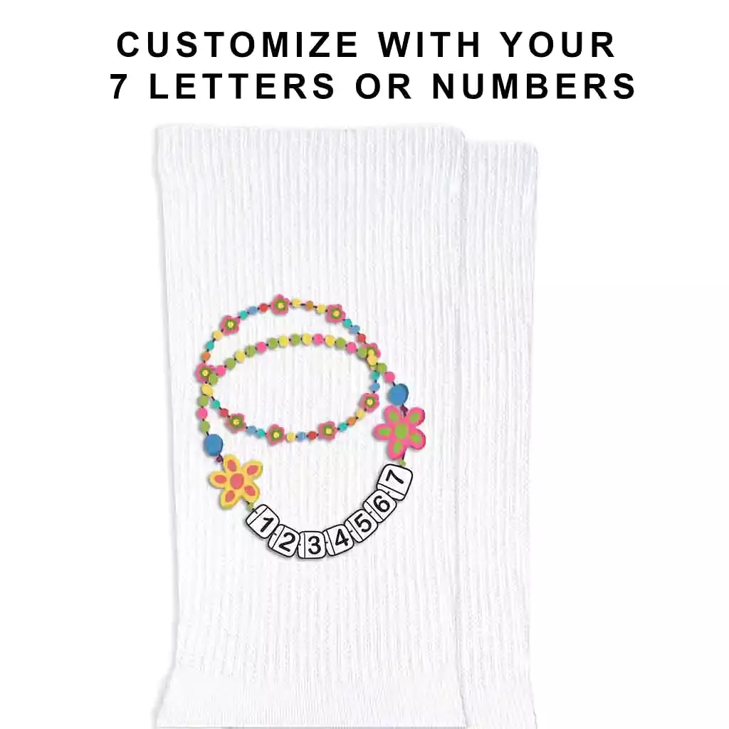 Friendship Bracelet Custom Text Designs Socks - Top Search Result