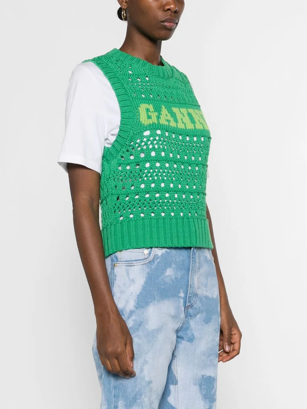 Green Ganni Sweaters