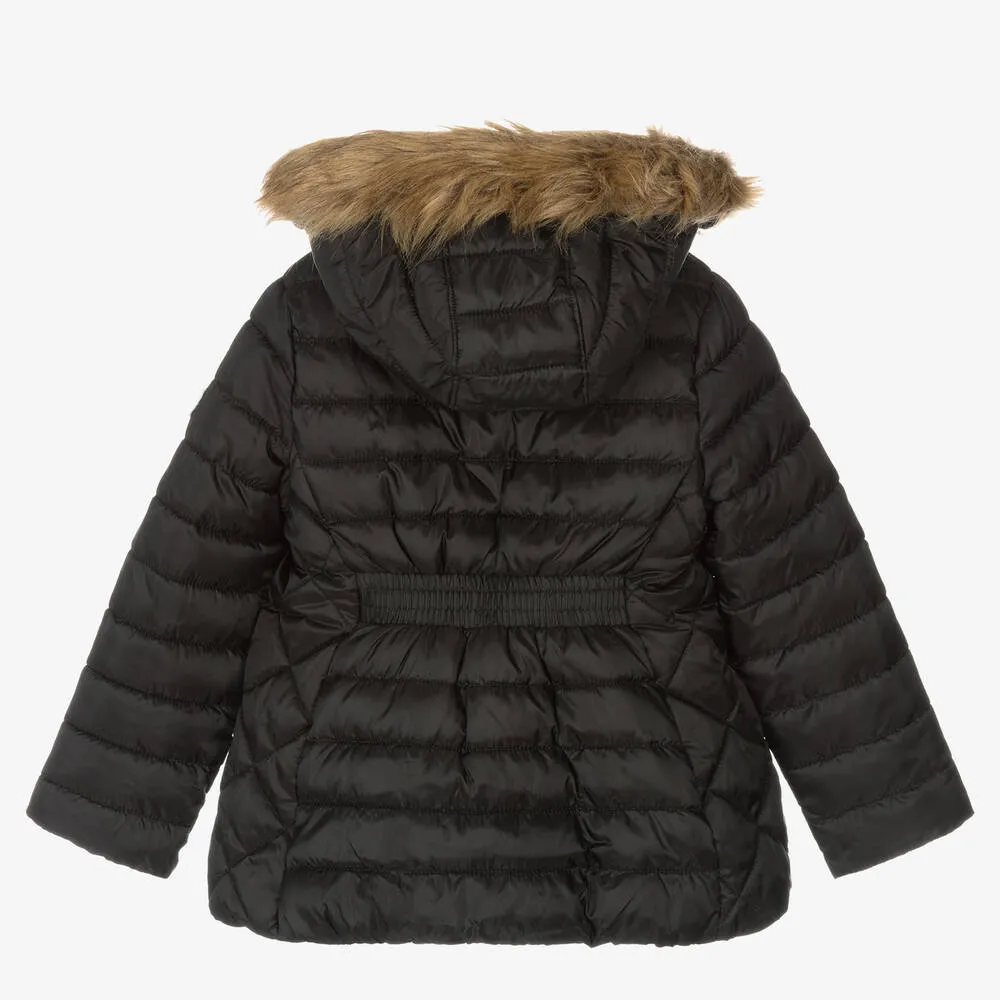 Girls Puffer Jacket in Black