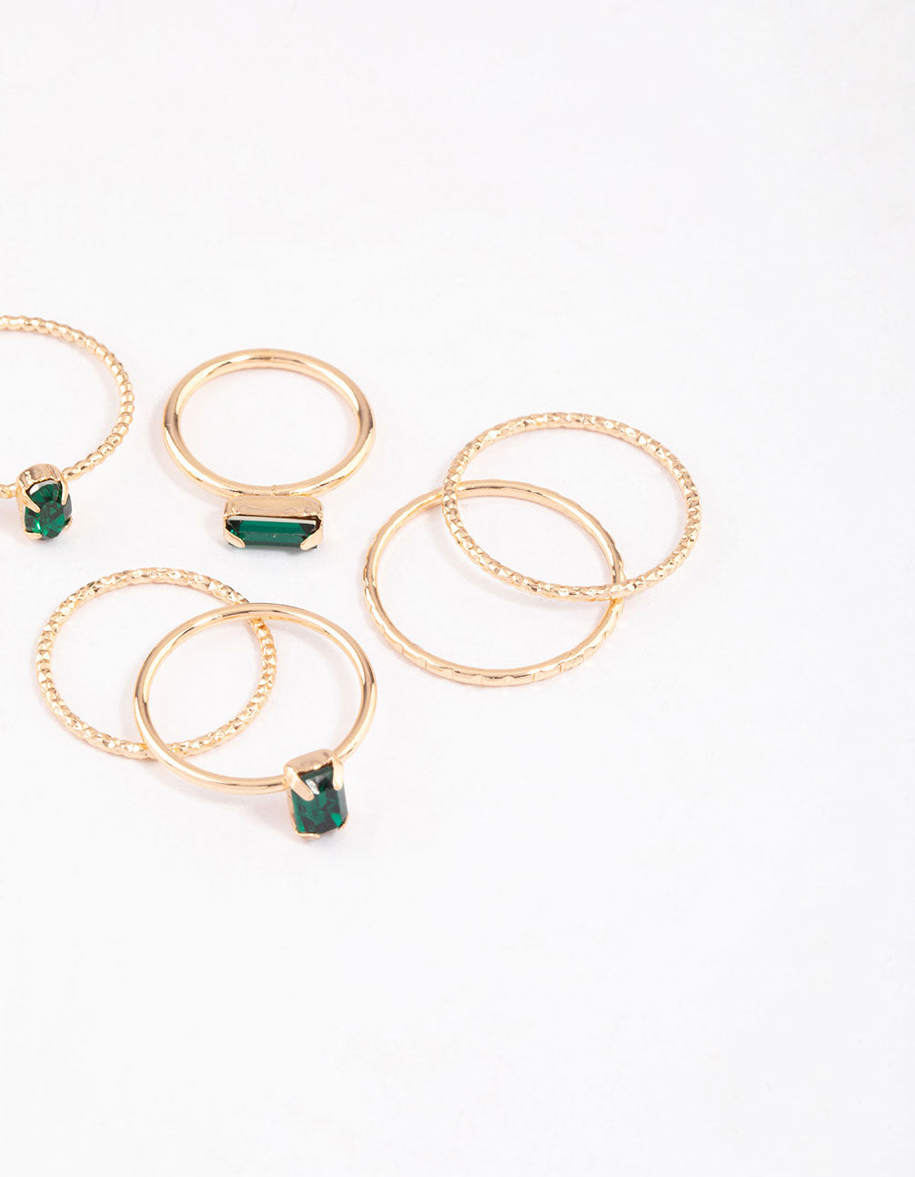 gold baguette ring pack