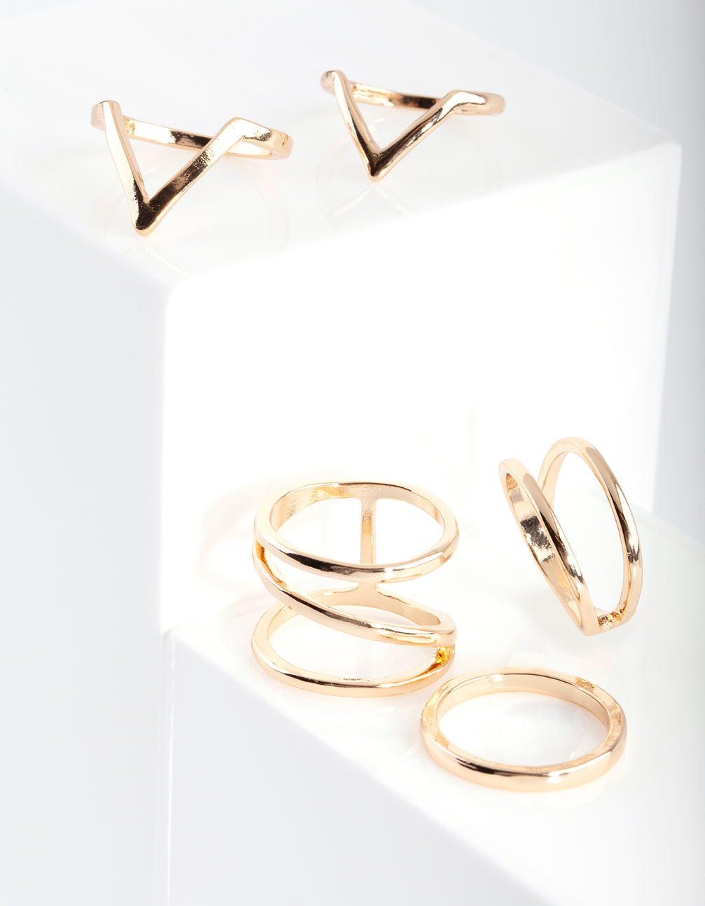 Gold Band Ring Bundle