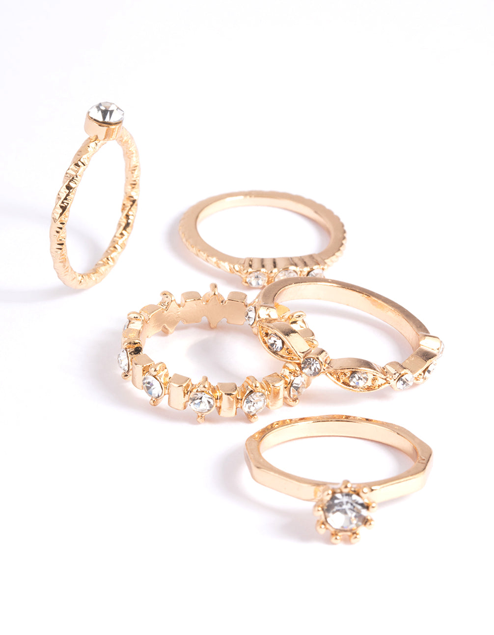 Gold Classic Stackable Ring Set