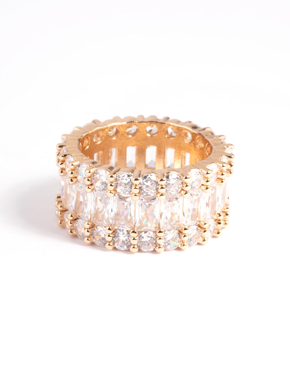 Gold CZ Baguette Ring