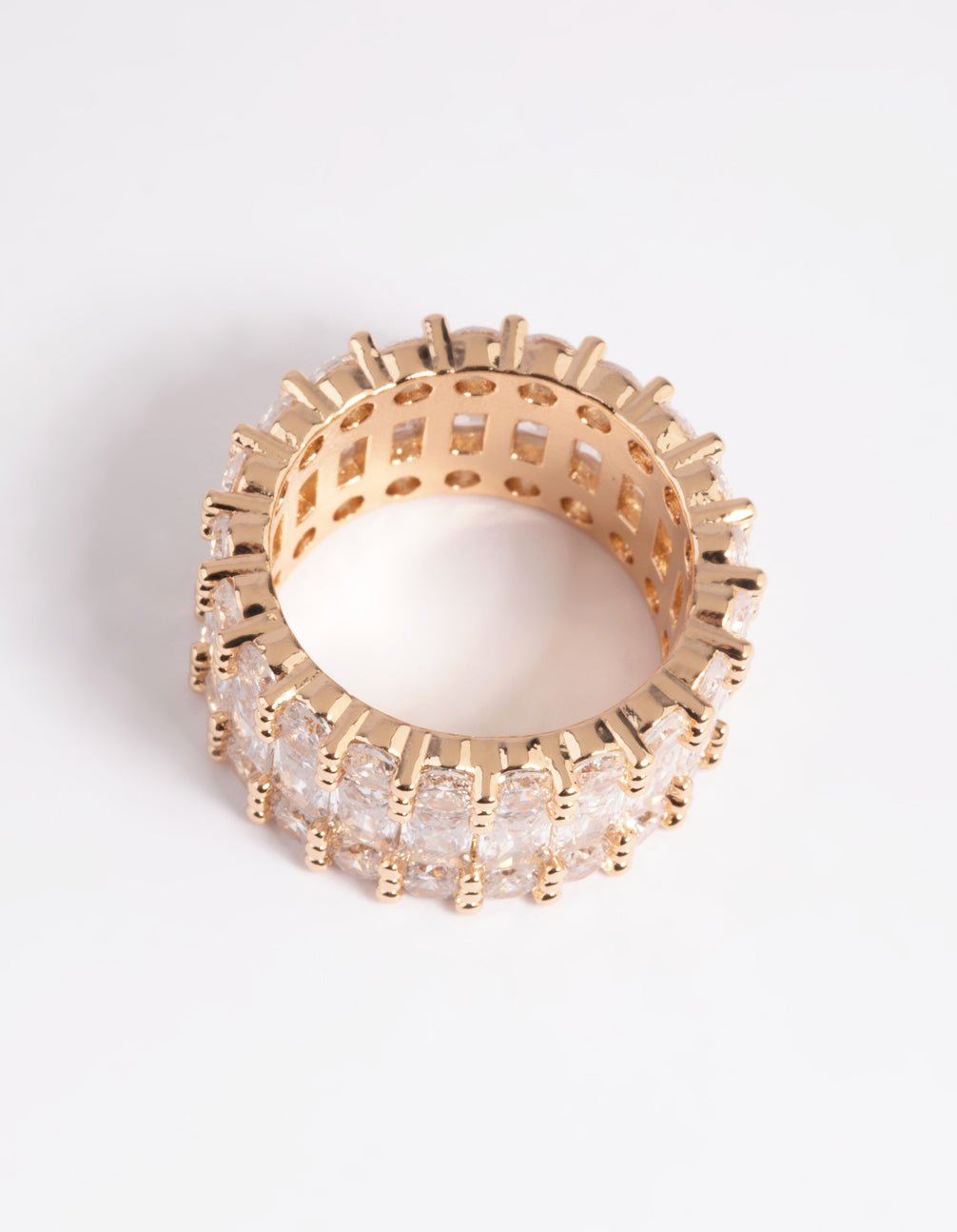 Gold CZ Baguette Ring