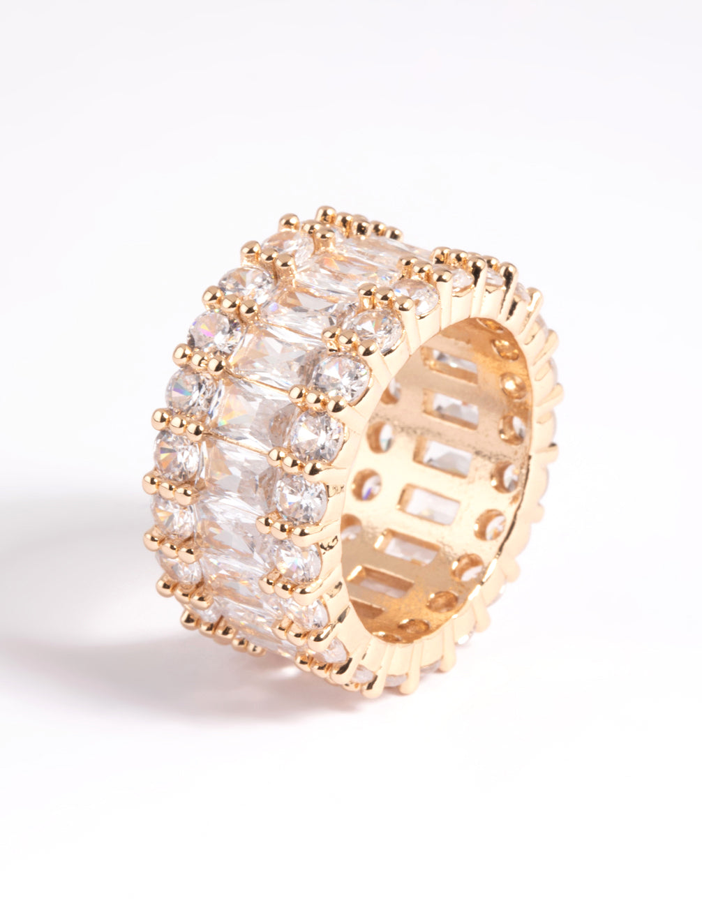 Gold CZ Baguette Ring