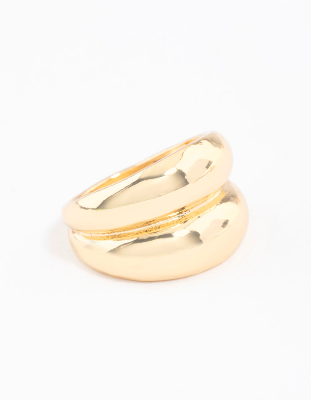 Gold Plated Double Band Ring for Sale