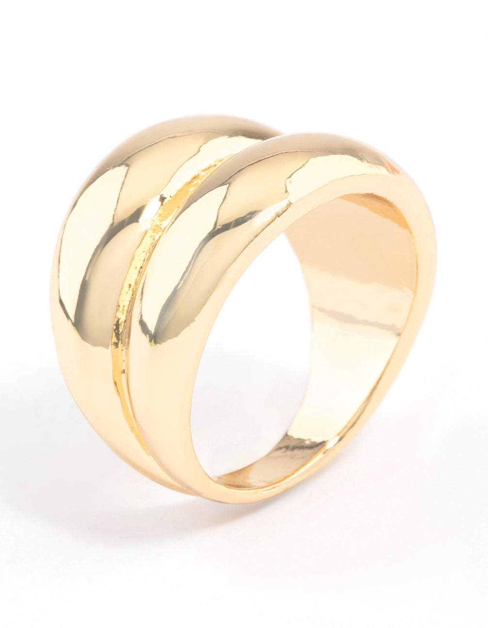 Gold Plated Double Band Ring for Sale