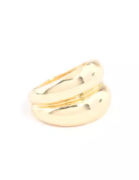 Gold Plated Double Band Ring for Sale