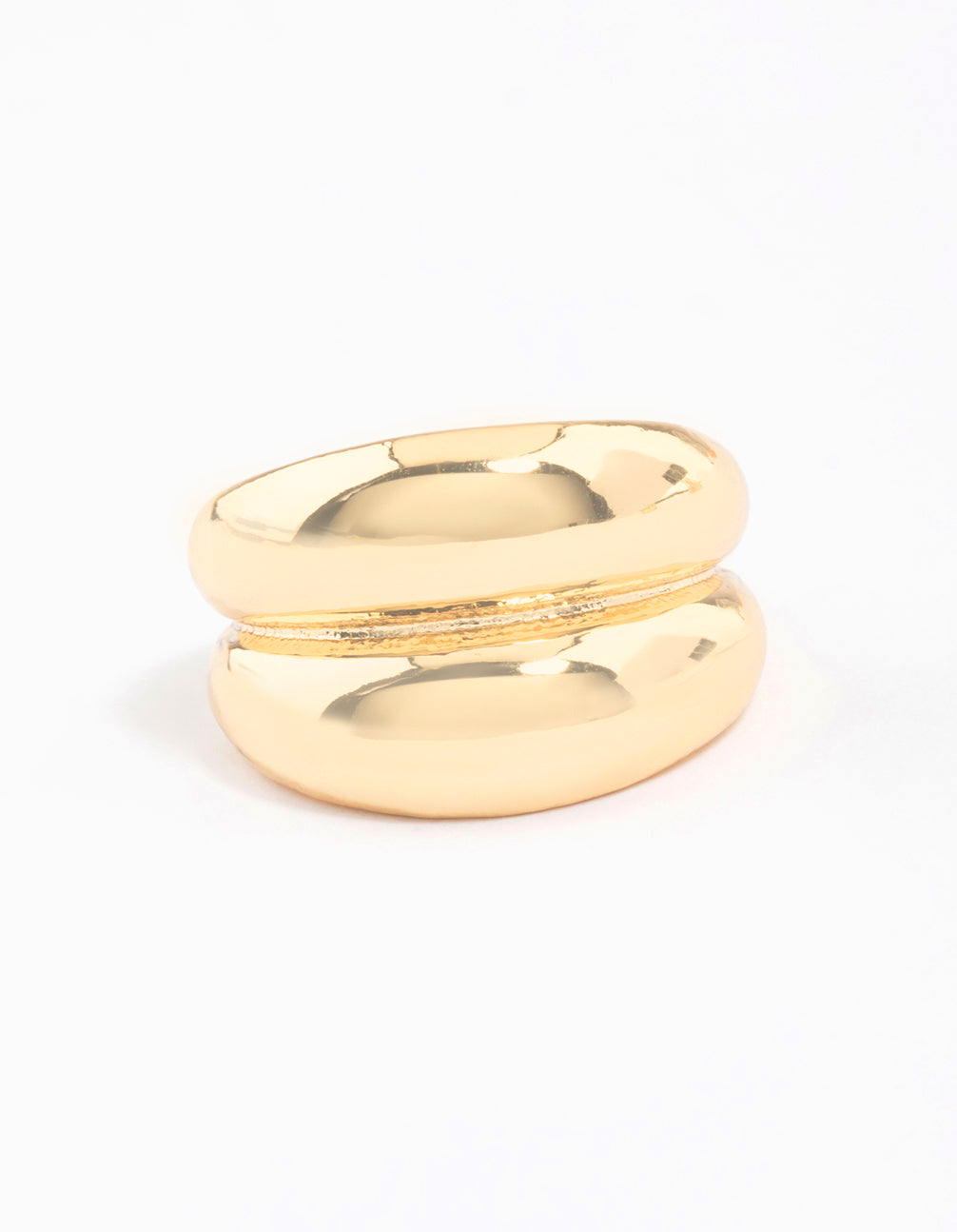 Gold Plated Double Band Ring for Sale