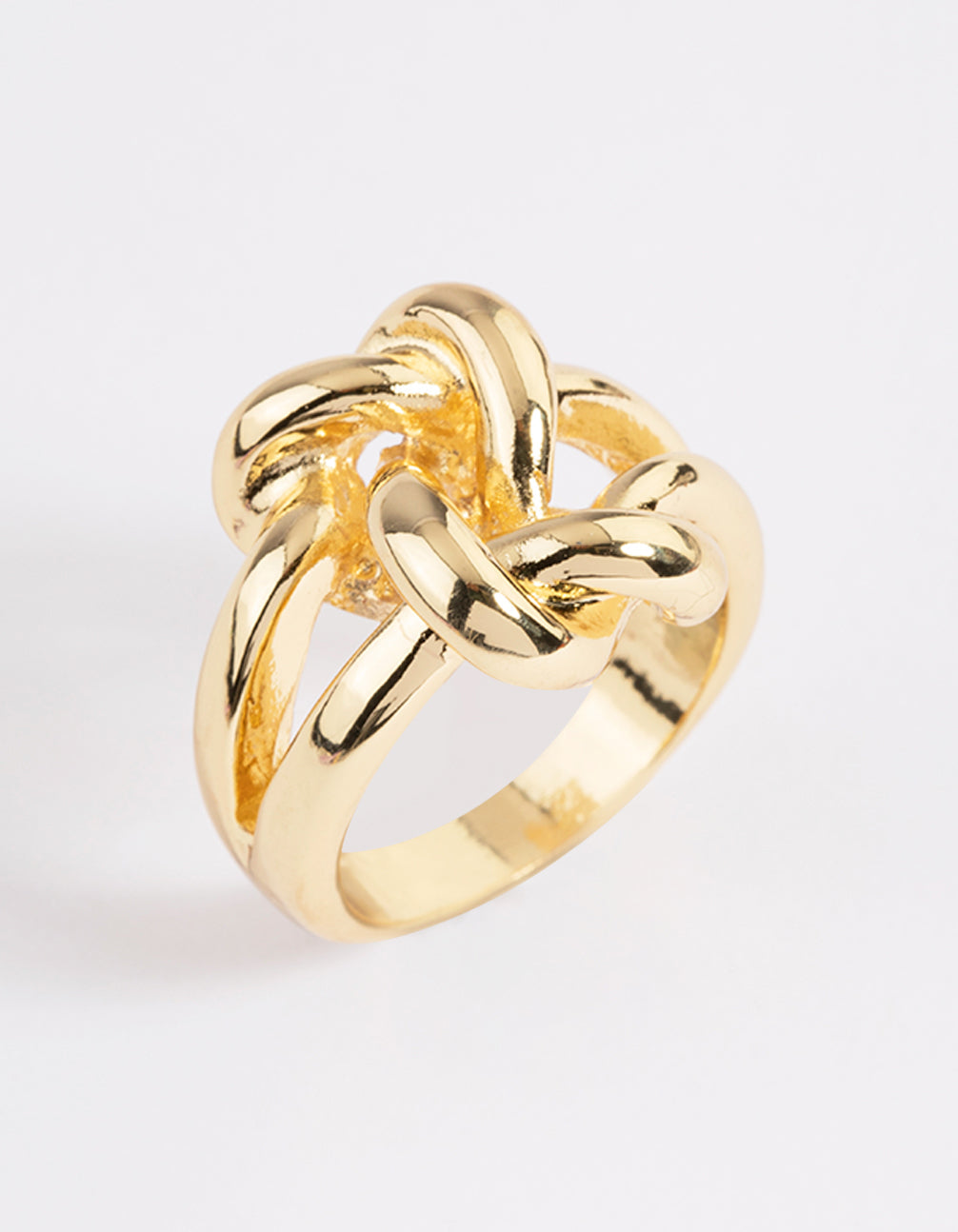 Gold Plated Double Knot Ring - Affordable Luxury Fashion Jewelry